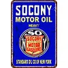 Huile moteur Socony - Panneaux en &eacute;tain m&eacute;tallique(20*30cm/30*40cm) - Garage