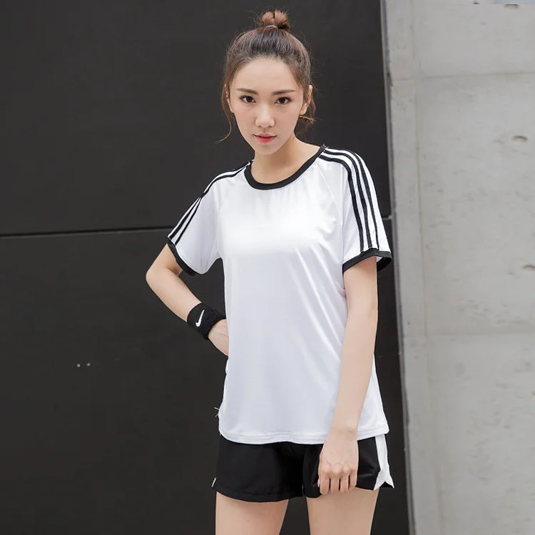 Moisture Wicking Shirts Sports Short-Sleeved T-shirt Women's round Neck