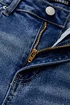 Stone Wash Frayed Mid Waist Flare Jeans
