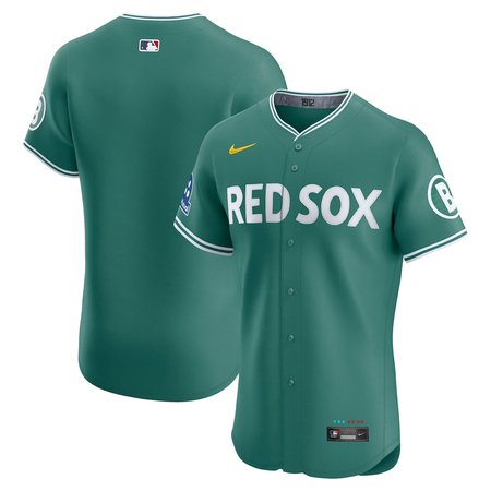 Youth Boston Red Sox  Green 2025 City Connect Elite Jersey With Sponsor Patch