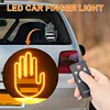 Hand Gesture Light with Remote LED Car Back Window Sign Car Finger Light for Car