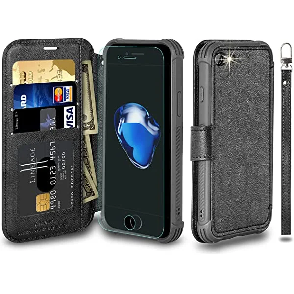 VANAVAGY iPhone SE 2022/iPhone SE 2020 Wallet /iPhone 8/iPhone 7 Wallet Case 4.7 inch