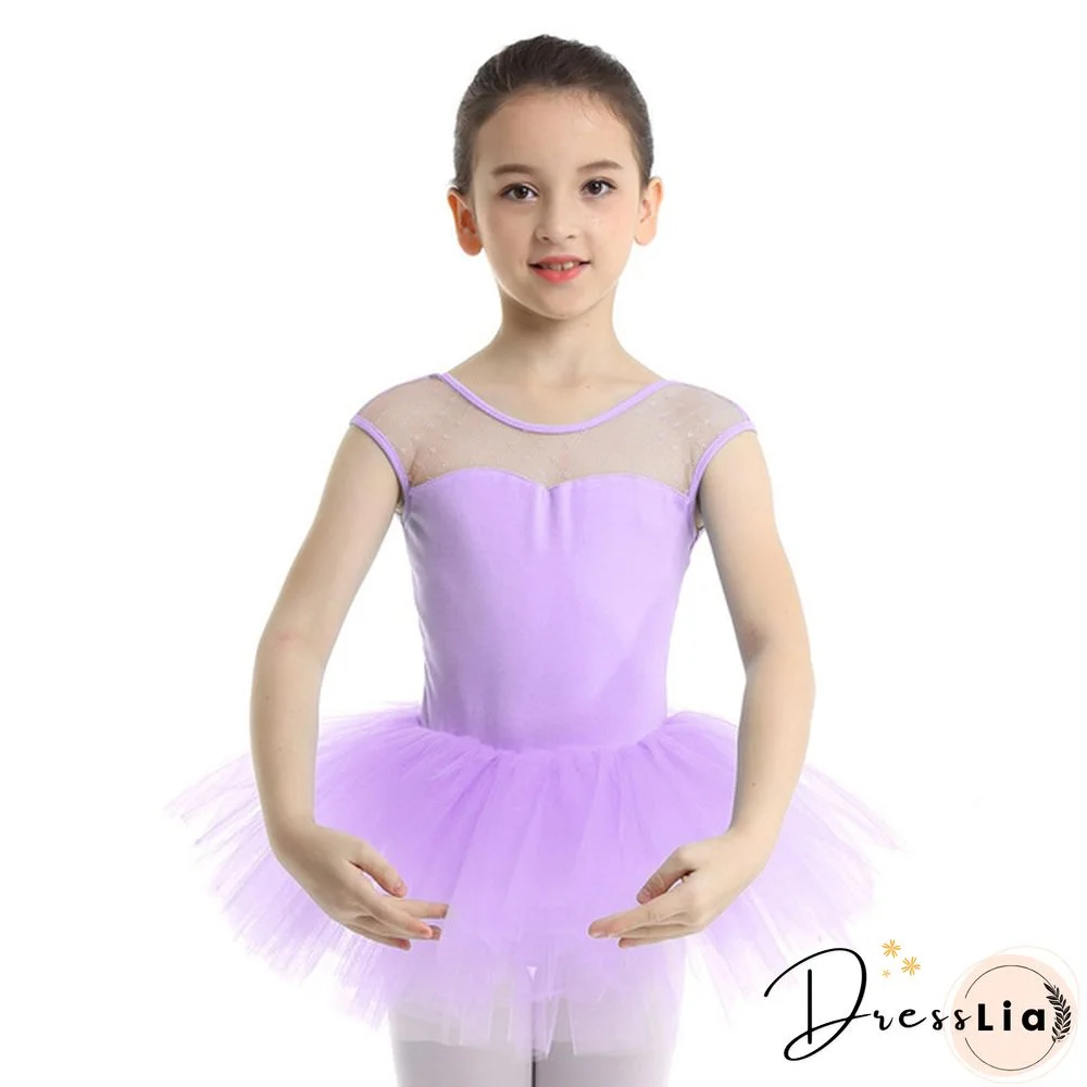 Kids Girls Ballet Dress Christmas Dance Outfit Dress Party Costume Mesh Tutu Ballet Dancewear