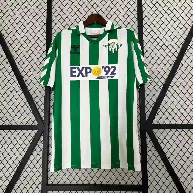 Retro 1988-89 Real Betis Soccer Jersey Home