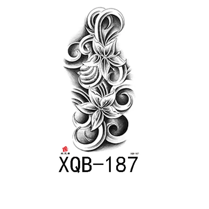 Small full arm waterproof tattoo stickers fierce wolf head animal arm lasting European and American tattoo stickers