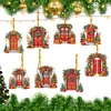 8Pcs Diamond Painting Acrylic Christmas Theme Hanging Decorations