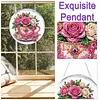 Kit d&rsquo;ornement solaire en diamant tasse &agrave; th&eacute; fleur en acrylique rond 7,87x7,87 pouces