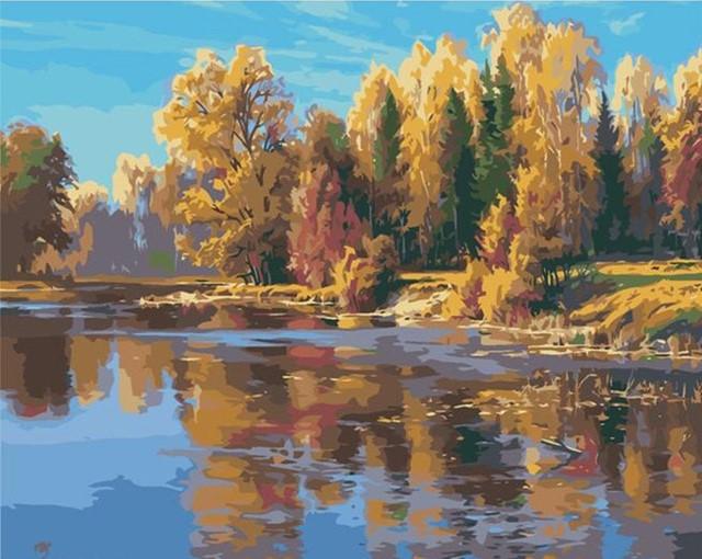 

River Trees – Paint By Numbers - 40*50CM, 501 Original