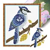 Blue Bird On Branch-14CT Stamped Cross Stitch 16*18cm/6.3*7.09in tapestrymarket