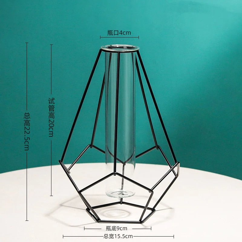 Nordic Simple Flower Stand Iron Frame Vase Simple Family Flower Rack Bottle Ornament Christmas Decoration Pot Holder jarrones
