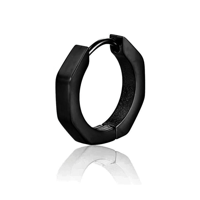 1 Piece Hip-Hop Rock Minimalist Star Heart Shape Metal Button 304 Stainless Steel Copper Gold Plated Hoop Earrings