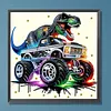 Dinosaur Truck Special Shaped 5D DIY Partial Drill Diamond Painting Kits for Adults Beginners Home Decor Diamonds Dots Gem Art Kits Diamond Art Kit 11.81 X11.81inch