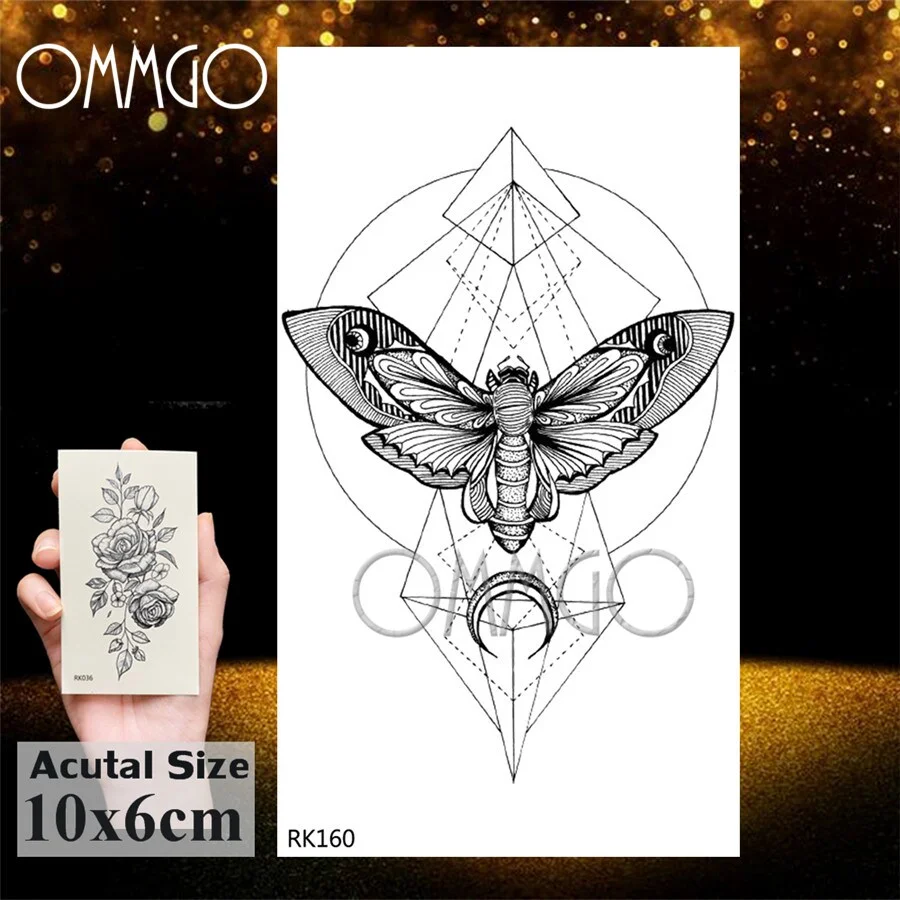 Sdrawing Dream Catcher Butterfly Feather Temporary Tattoos Sticker Black Henna Body Art Arm Fake Tatoos Leaf Sexy Custom Tattoo