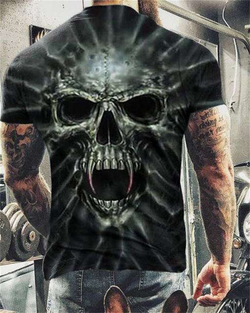 3D Print Quick Dry Retro Vintage Printed T-shirt XL tacday