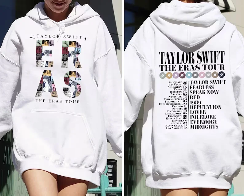 TS The Eras Tour 2 sided Hoodie