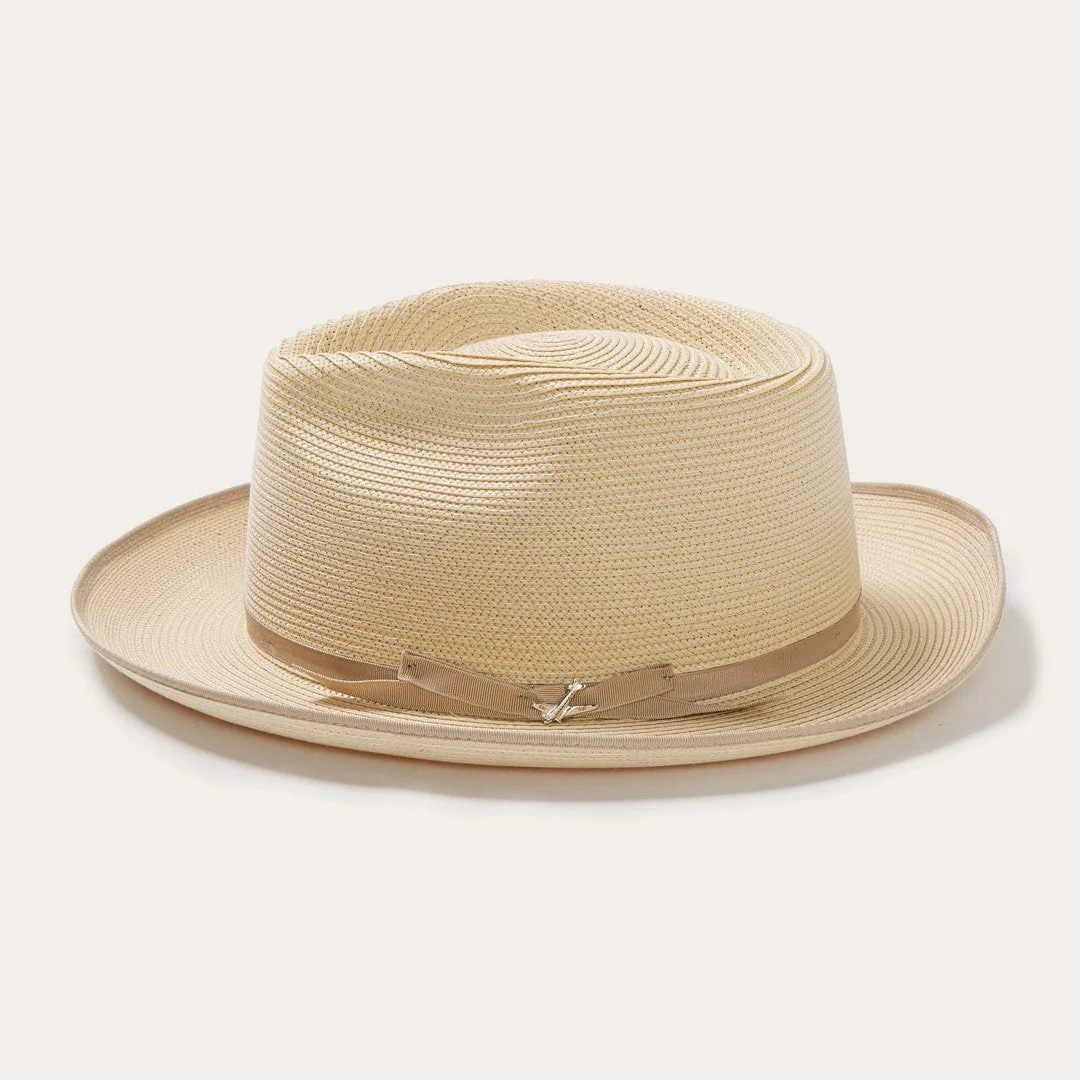 STRATOLINER HEMP FEDORA -COGNAC[BUY 2 FREE SHIPPING & BOX PACKING]