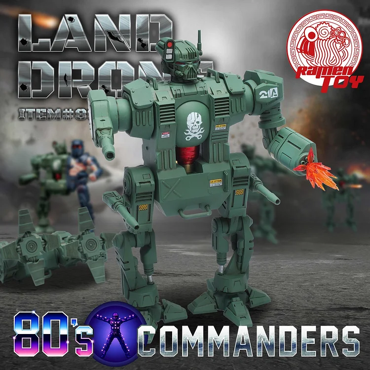 PRE-ORDER Ramen Toy - 80s Commander Land Drone & RED GULLWING (80C06) 1/12 Action Figure-