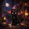 Gothic Witch Hat Night Light Halloween Decorations Colorful Wizard Hat Lamp