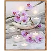5D DIY Full Drill Square Diamond Painting Candle Flower Cross Stitch Kits
