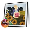 Diamond Painting-DIY Crystal Rhinestone Sunflower Cow