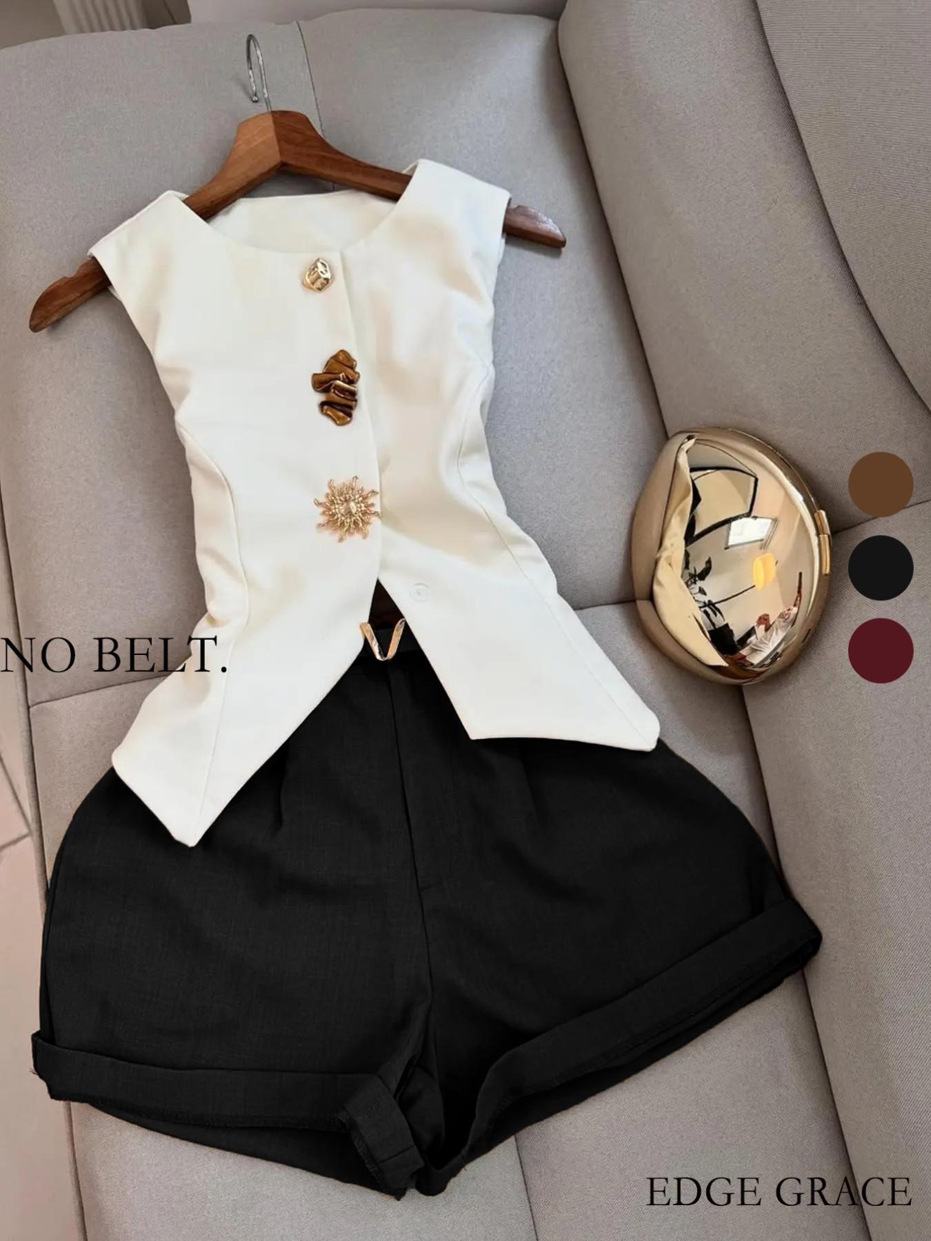 Women's Casual Sleeveless Top and Short Pants Set, Womenswear, Perfect for Daily Wear, Comfortable and Stylish for Women