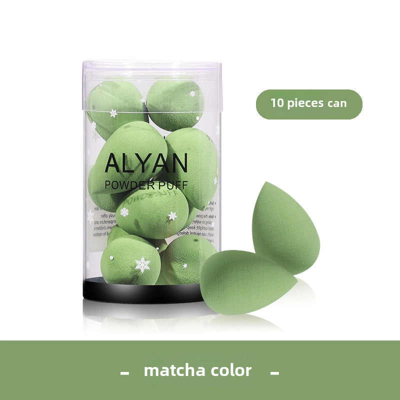 ALYAN Mini Beauty Egg Cylinder 10 Pack Soak Water Enlarged Wet And Dry Cosmetic Sponge Powder Puff Foundation BB