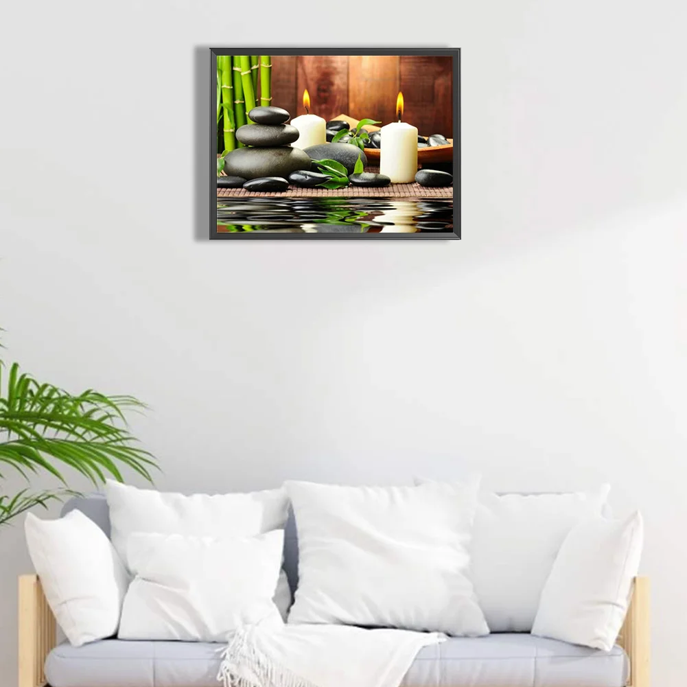 Full Round Diamond Painting 40*30cm - Zen Pebbles