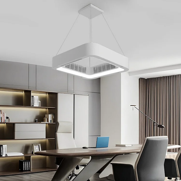 Modern Bladeless Ceiling Fans Lights Inverter Ceiling Fan with Chandelier  LED