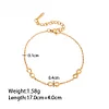 Chic Golden Stainless Steel Pearl Zircon Bracelets