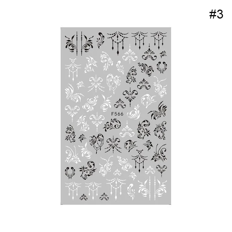 2021 New 3D Nail Art Sticker English Letter Stickers For Nail Foil Love Heart Design Nails Accessories Fashion Manicures Sticker