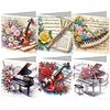 6Pcs DIY Diamond Painting Greeting Card Set with Envelopes Crystal Painting Art Greeting Cards for Beginner Adult Holiday Gifts