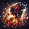 Belle and Beast Full 14CT 2 Strands DIY Stamped Cross Stitch Kits for Beginners Adults Home Wall Decor Cross Stitch Art and Crafts Kits 40x40cm tapestrymarket