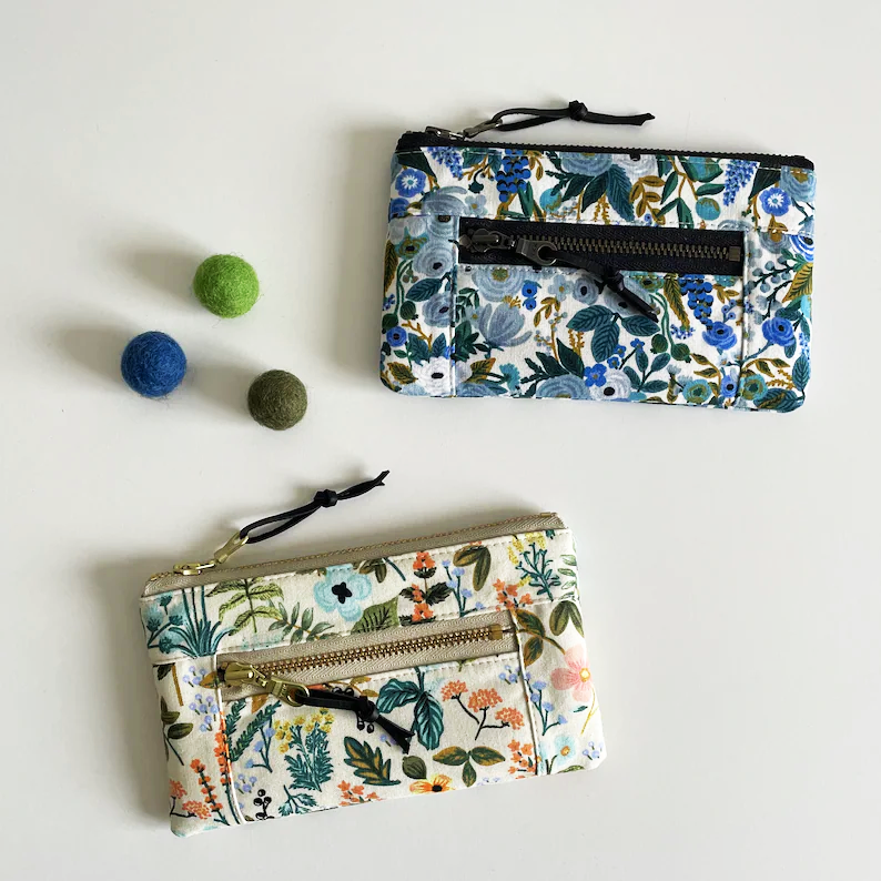 Devon Zipper Pouch Sewing Template - Instructions Included