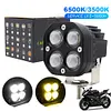 3 Inch LED Pods Work Light Bar White & Yellow 12V-48V Motorcycle Fog Lights 40W