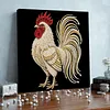 DIY Pearl Painting Rooster for Home Wall Decor with Frame(30x30cm)