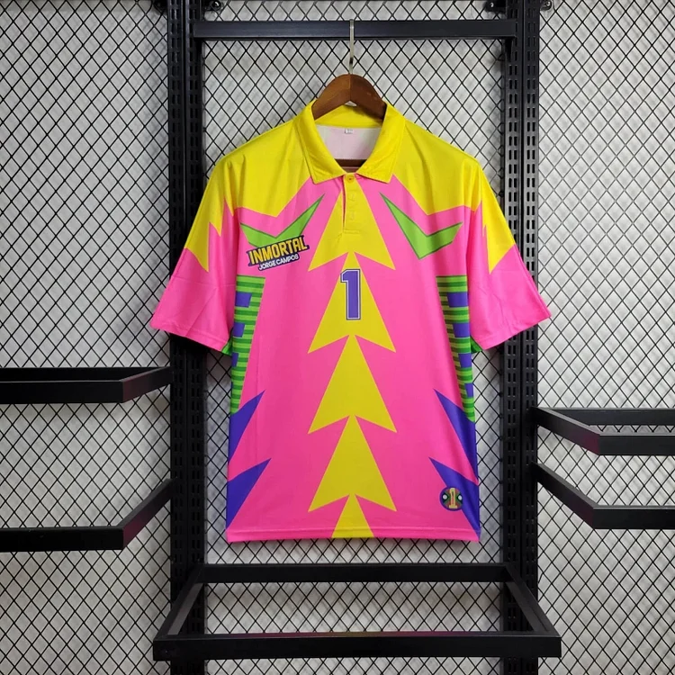 Mexiko Jorge Campos Klassisch und Retro Torwart Trikot - Rosa