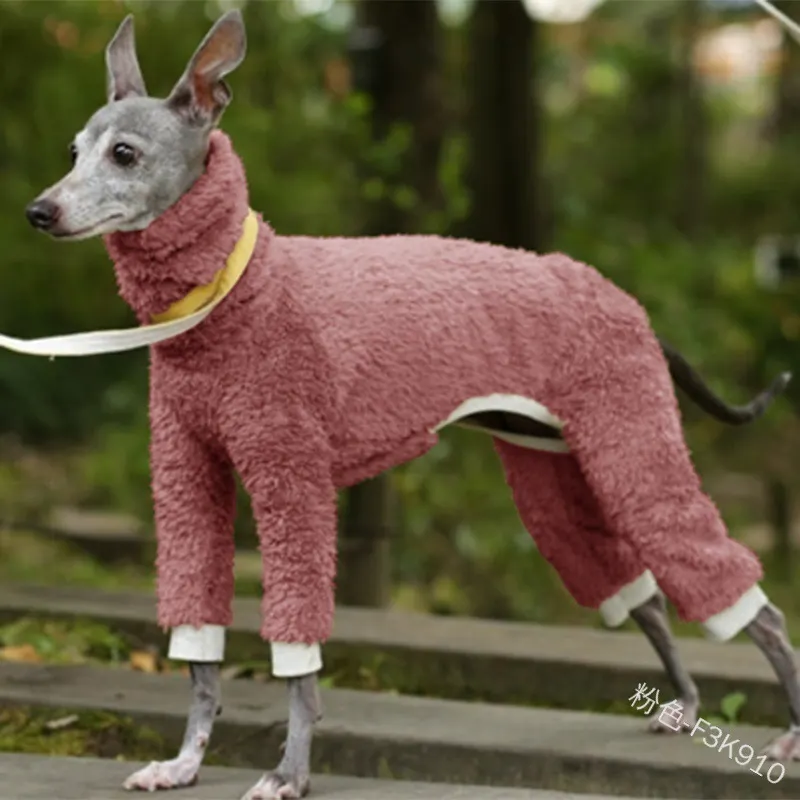 Brownm Brownm Double-Sided Velvet Dog Suit New Pet Clothing Pure Color Four-Legged Dog Suit Warm Clothes