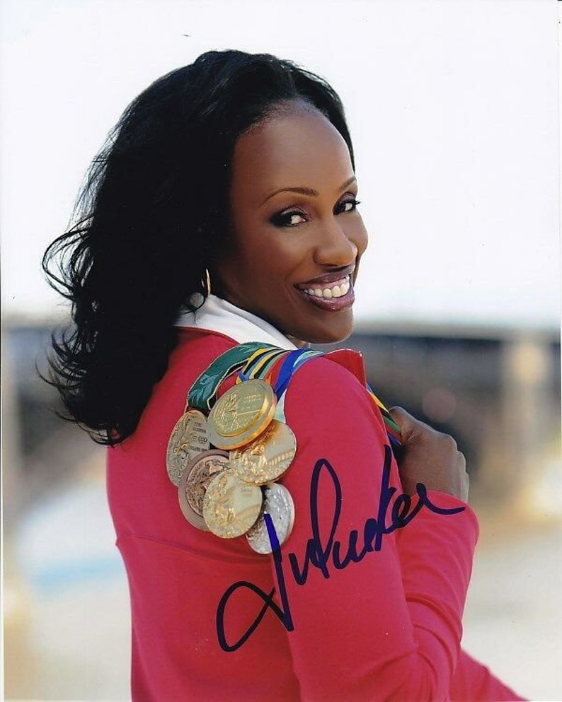 Jackie joyner-kersee signed autographed olympic gold medal Photo Poster painting