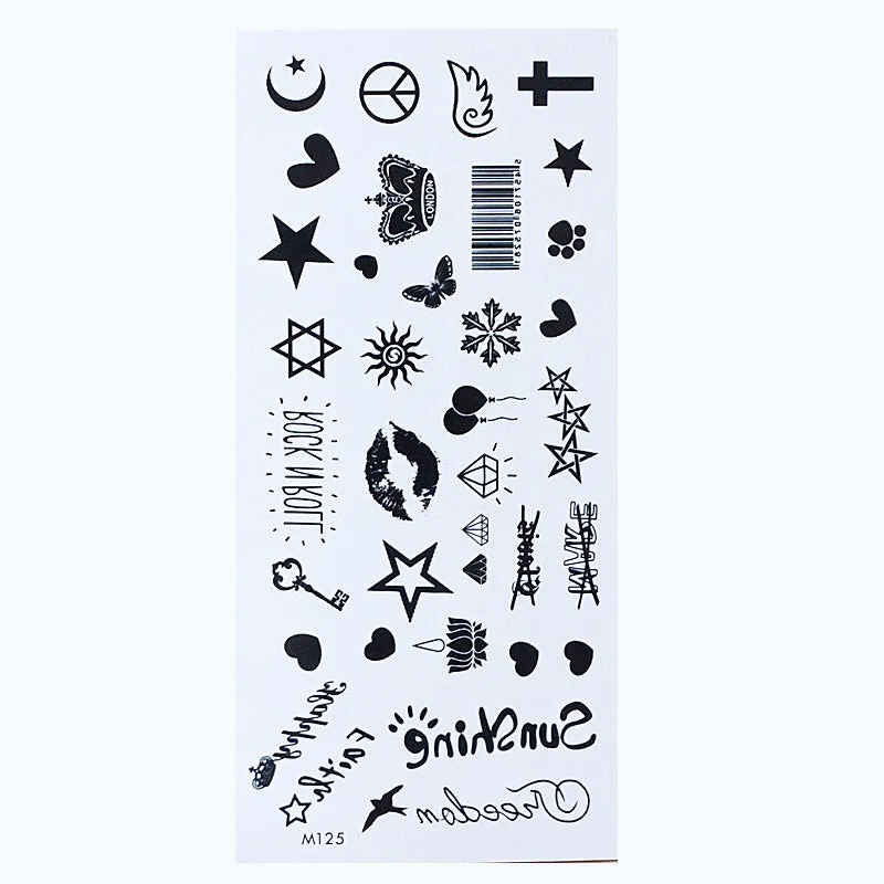 Women's Sexy kiss lip print Tattoos Flash Henna Fake Temporary Waterproof Tattoo Stickers