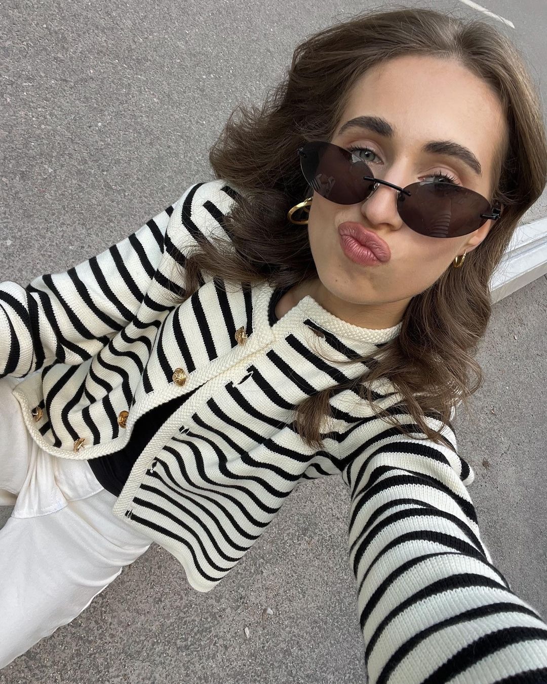 Ootddress Striped Knit 2 Piece-Set Shorts Women Fashion Zebra Printed Cardigan And High Waist Patchwork Shorts Sets Knitwear Outfits