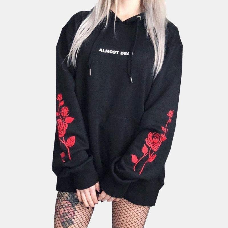 Almost Dead  Embroidery Hoodie