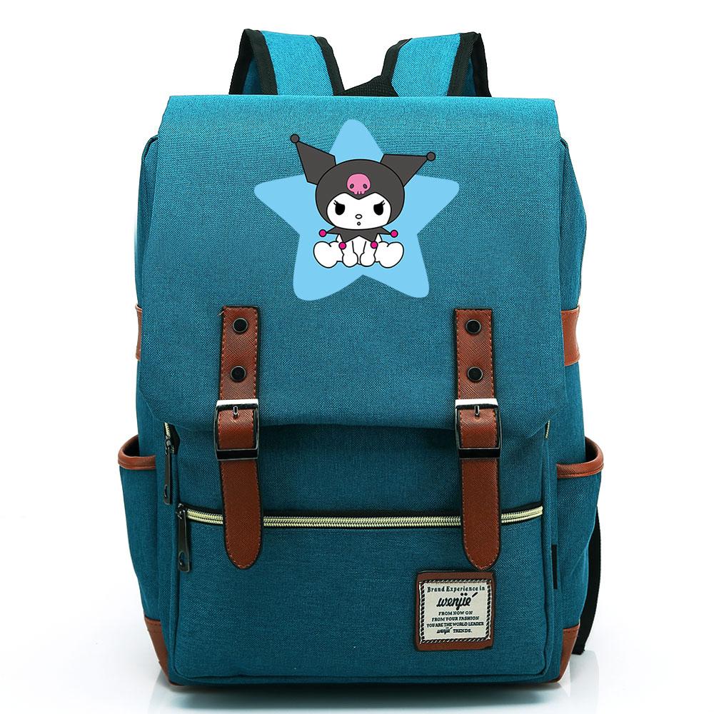 Mayoulove Kuromi Backpack Large Capacity Cute Design for School and Outdoor Activities-Mayoulove