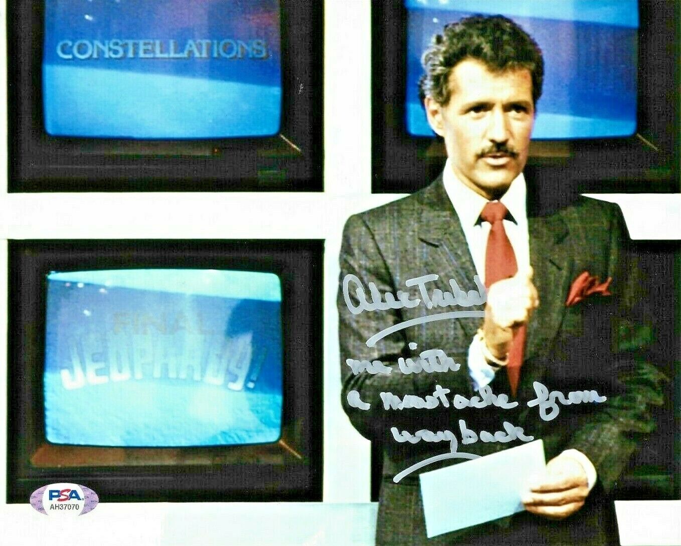 ALEX TREBEK HAND SIGNED AUTOGRAPHED 8X10 Photo Poster painting WITH PSA DNA COA MUST SEE RARE 2