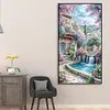 Paysage de cabine-perceuse ronde peinture au diamant-40 * 70cm (grande taille)