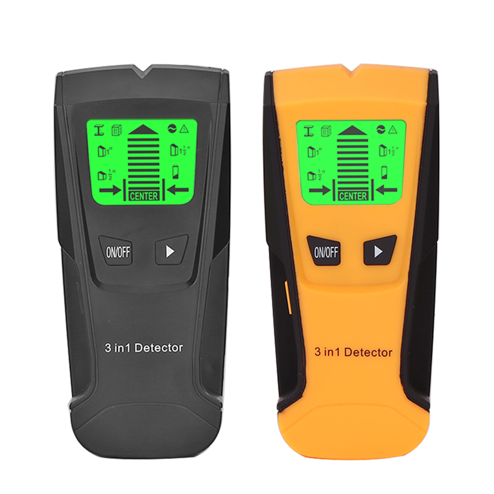 

3 in 1 Wall Scanner for Wood AC Wire Stud Finder with Digital LCD Display, Yellow, 501 Original