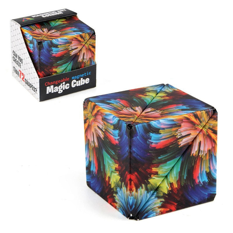 Three-dimensional Geometric Magnetic Magic Cube Magnetic Geometric Building Blocks Decompression Decompression 3D Toy Deformation Puzzle