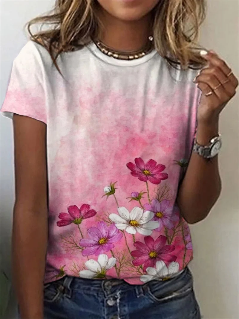 Women Half Sleeve V-neck Solid Color Dress