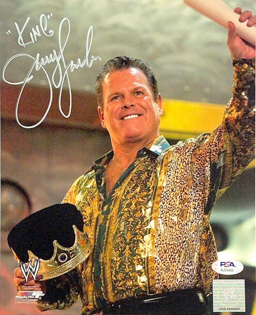 WWE JERRY THE KING LAWLER HAND SIGNED AUTOGRAPHED 8X10 Photo Poster painting WITH PSA DNA COA 1