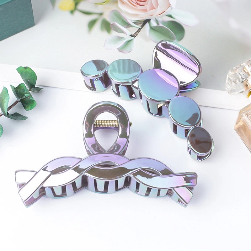 Fashion Geometric Pc Plastic Resin Sequins Hair Claws 1 Piece