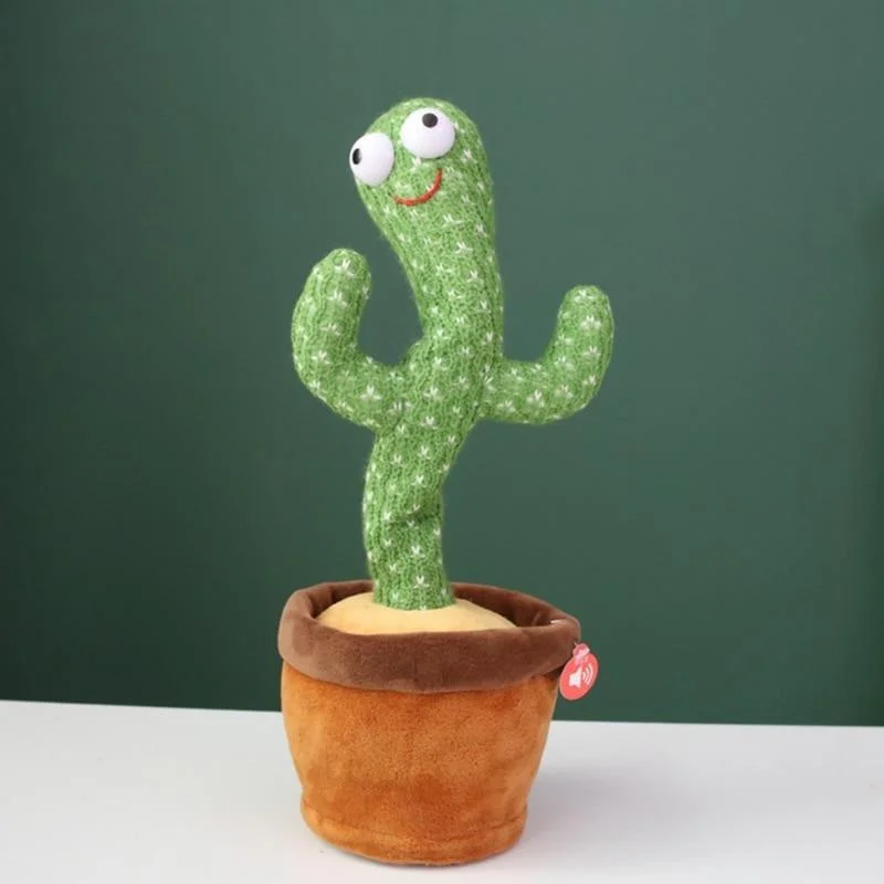 Funny Talk-Back Dancing Cactus , cactus plush toy electronic shake  for children - vzzhome